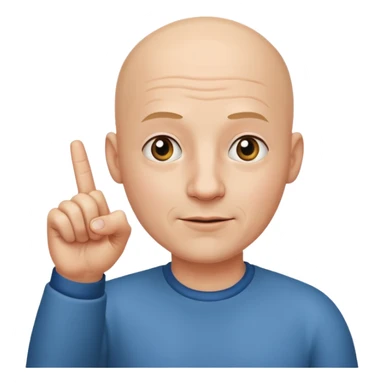 AVATAR DE UM CARECA COM O DEDO LEVANTADO DANDO LEGAL sticker