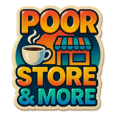 Cafe named poor store & More sticker
