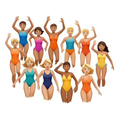 group of people jumping off a sailing ship into the ocean - side view sticker