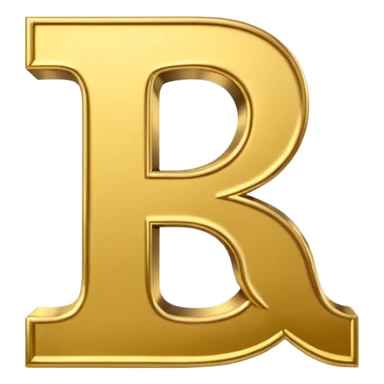 Symbole de currency en or en forme de lettre F, seul, 3D, brillant, style emoji simple et lisible sur fond uni. sticker