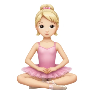 blonde kid-like ballet dancer sitting with legs crossed sticker