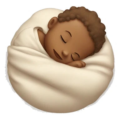 Baby sleeping with teddy sticker