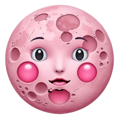 Pink moon with no body parts on it just a regular moon sticker