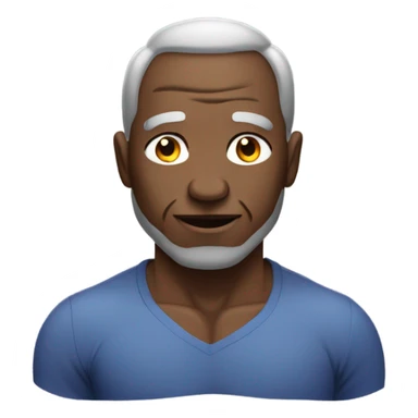 muscular old black man shirt off sticker
