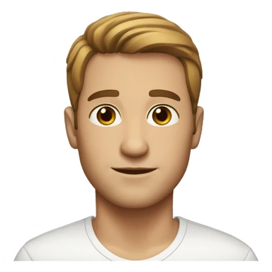 White Man whit short brown hair and brown eyes sticker