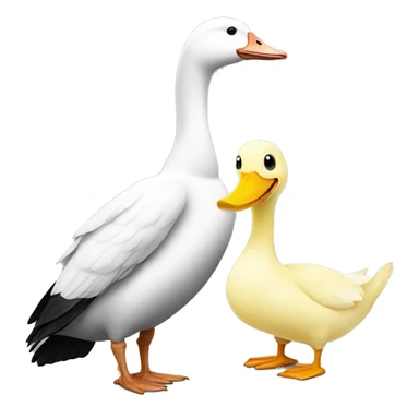 White goose and a banana sticker