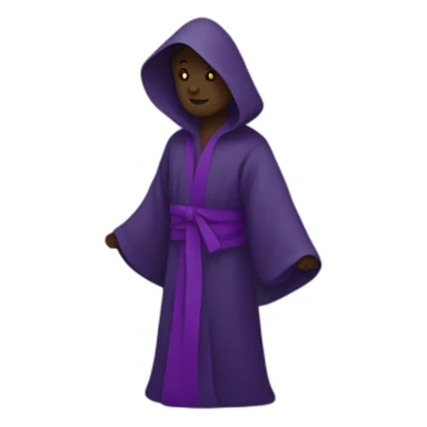 a shadow figure with a long purple robe sticker