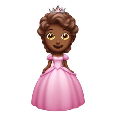 Pink princess chocolate sticker