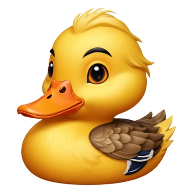 yellowish duck with orange beak sticker