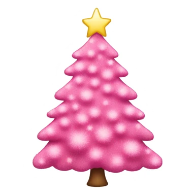 A pink Christmas tree sticker