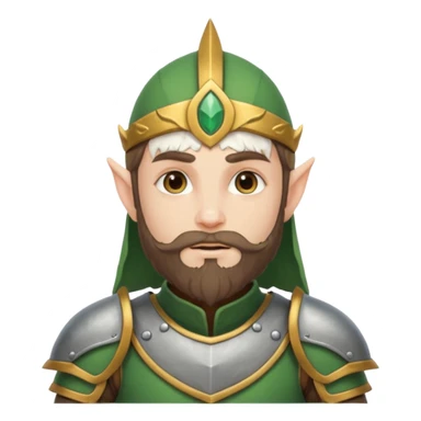 Bearded warrior elf in armor sticker