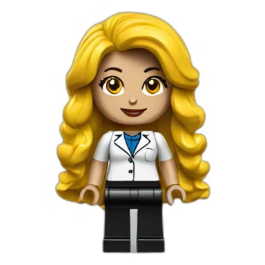 working girl lego sticker