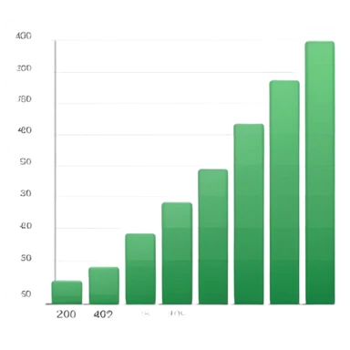 bar chart with green taller than grey sticker