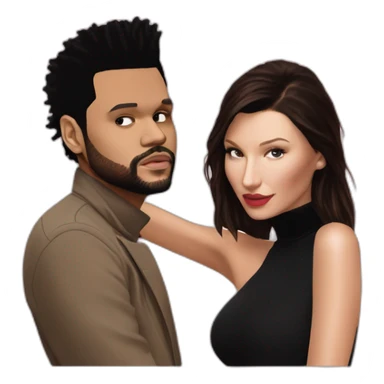 the weeknd and bella hadid sticker