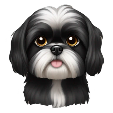 Black ShihTzu sticker