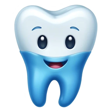 Blue wax tooth sticker