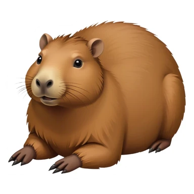 capybara laying on the ground chilling sticker