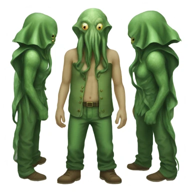 Cthulhu cloth pants sticker
