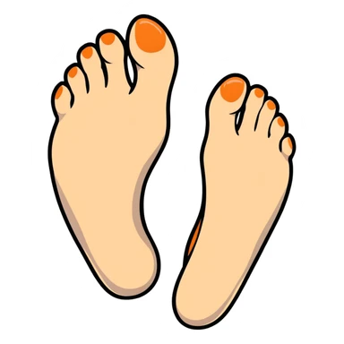 foot with long flexible toes spread wide apart like fingers sticker