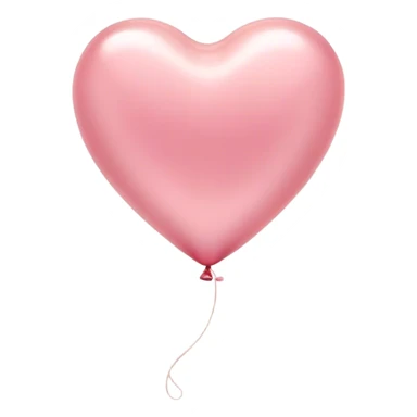 Cinematic tiny floating heart balloon, glossy and round, warm pink hues, slightly transparent with a soft glow, delicate string gently swaying, dreamy and adorable. sticker