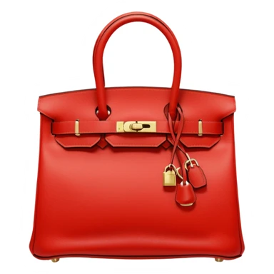 сумка Hermes birkin ярко красная эмоджи детальная проработка sticker
