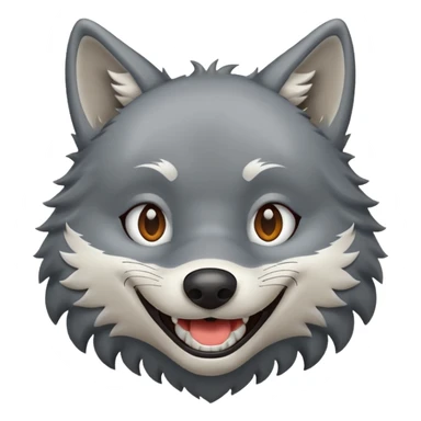 a wolf saying hello sticker