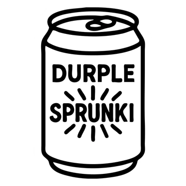 Durple Sprunki as a line icon, black outlines, no fill, minimalist, suitable for UI or wireframes sticker