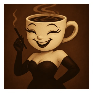 Edit the character in the reference image to have a happy expression while keeping the original style, outfit, and colors exactly as in the reference image. sticker