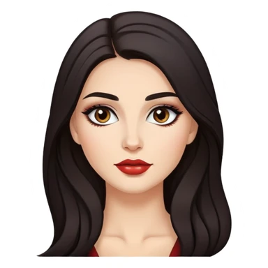 pretty balkan long hair baddie with makeup sticker