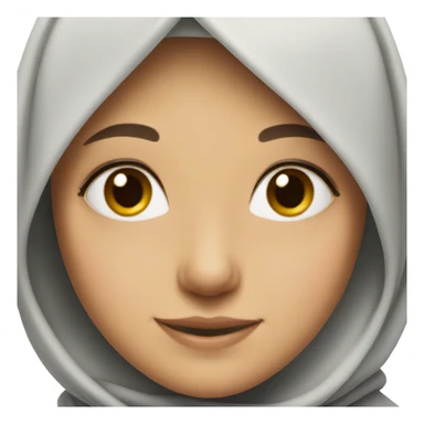 girl with hijab with brown eyes smiling  sticker
