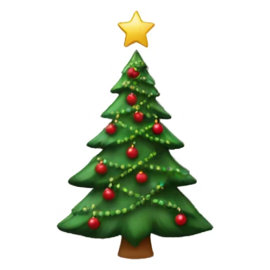 Christmas tree with dark red decorations sticker