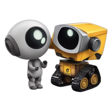 Wall-e kissing eve sticker