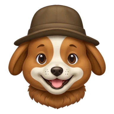 dog wearing a hat sticker