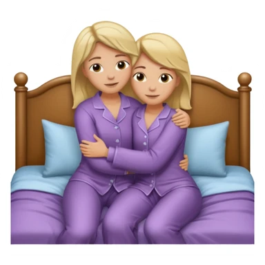 Masculine women spooning in bed sticker