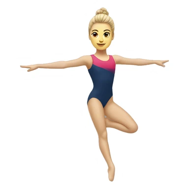 Gymnaste qui fait le grand écart de dos  sticker