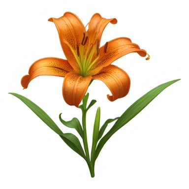 Orange lily sticker
