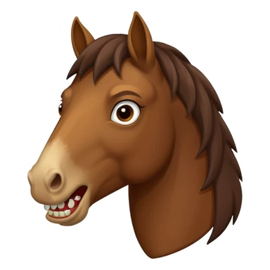 Angry horse emoji sticker