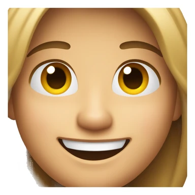 smiling from side like memoji style sticker