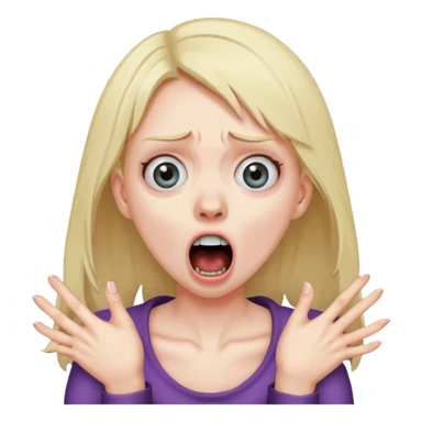 Girl pretending to choke herself & screaming  sticker