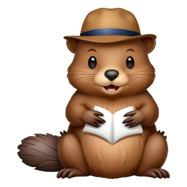 Beaver with inscription good night  sticker