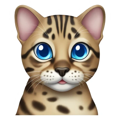 Seal Bengal cat with Blue eyes standing sticker