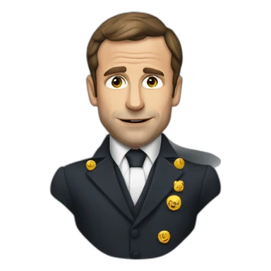 Macron fume une clope sticker