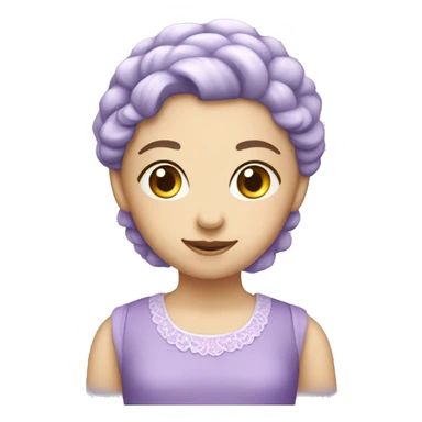 Lavender girl - caucasian in a frock  sticker