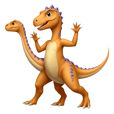 Dinosaur doing ballet sticker