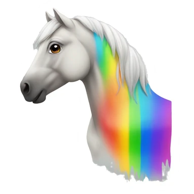 Horse with rainbow sticker