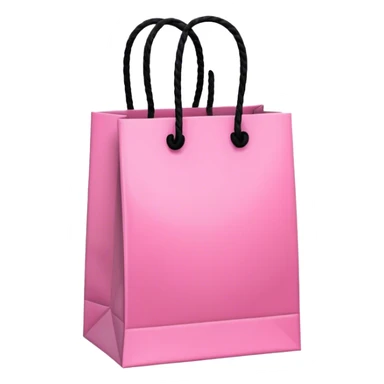 Pink Gift bag with black rope  sticker