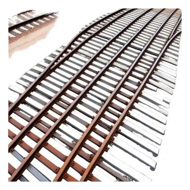 Train Tracks top view  sticker