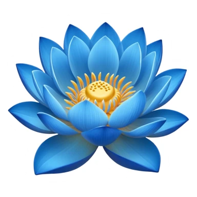 blue lotus flower sticker