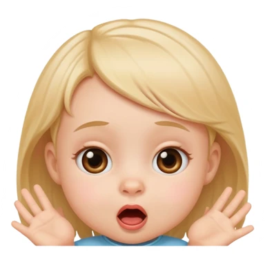 Bebe mujer con caras graciosas sticker