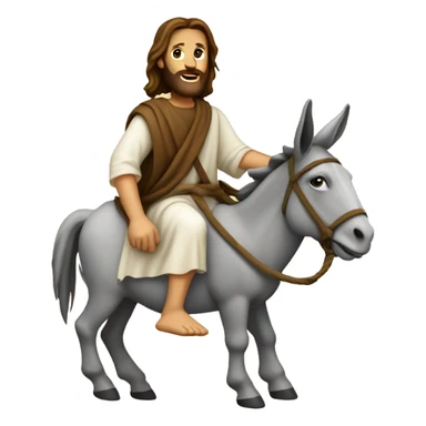 Jesus on a donkey sticker